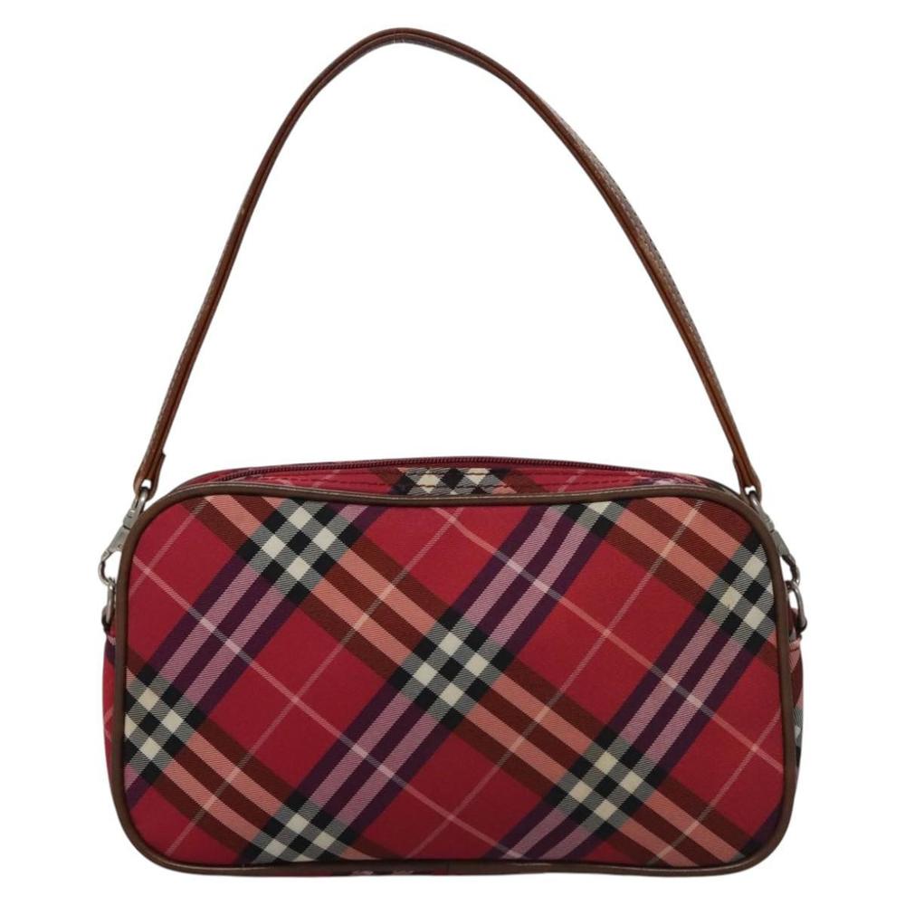BURBERRY Nova Check Blue Label Accessory Pouch Nylon Red Brown Auth mr1139 - Picture 13 of 16